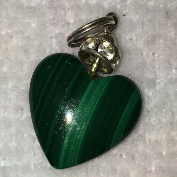 Malachite Heart Pendant - Picture 1 of 4